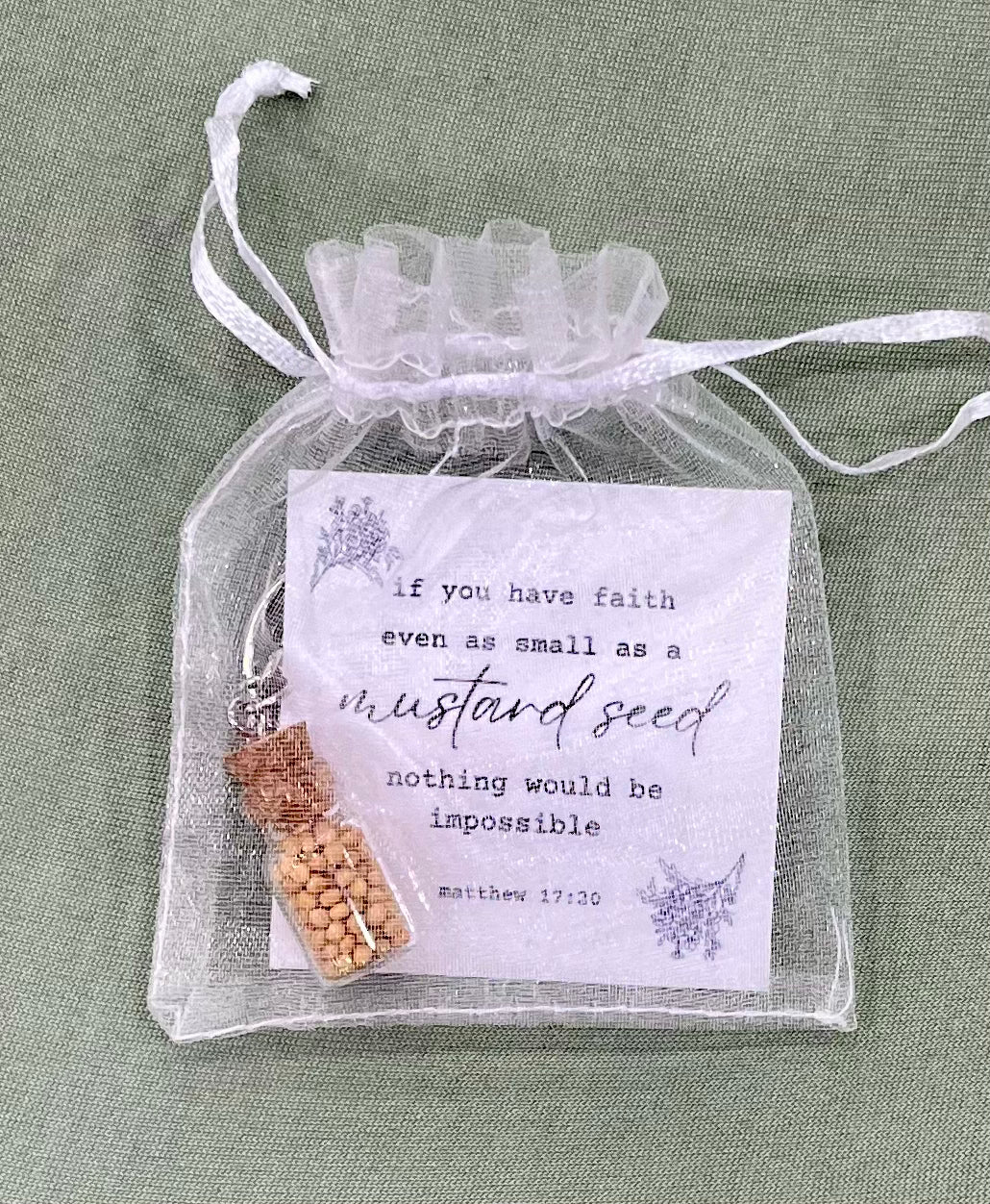 Mustard Seed Keychain